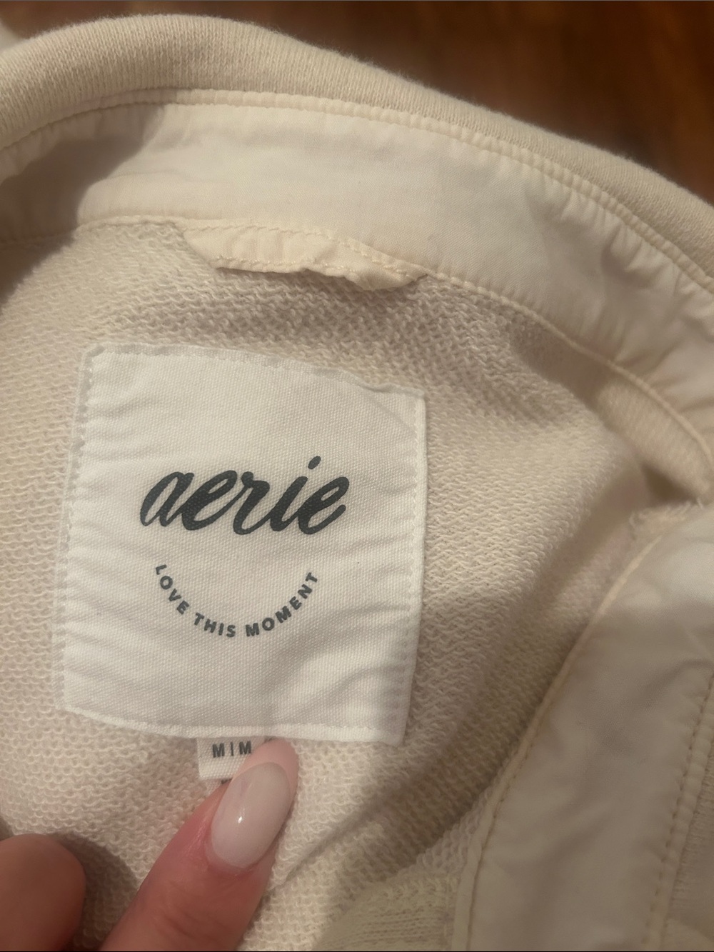 Cream Fleece Button-Up - Picture 2 of 2